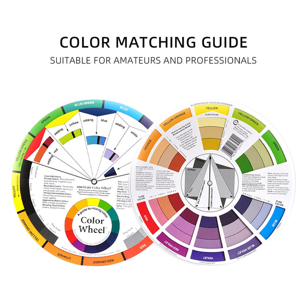 Professional Coloring Matching Guide Color Wheel Colors Mixing Chart Paper  Card Three-tier Design For Blending Tool 9.25 inch - AliExpress