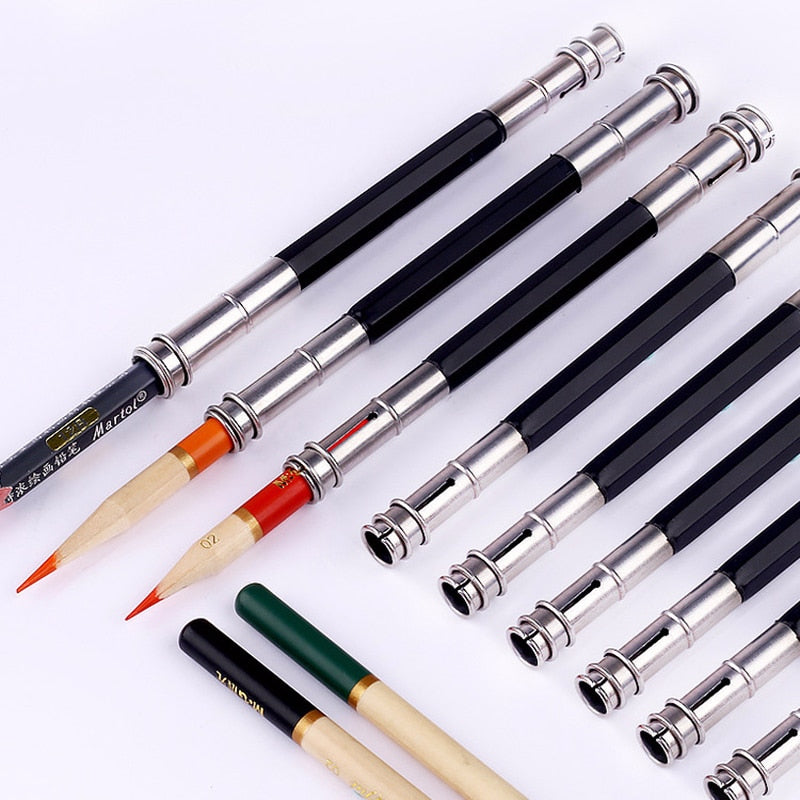 Pencil Extender Art Supplies, Metal Adjustable Holder